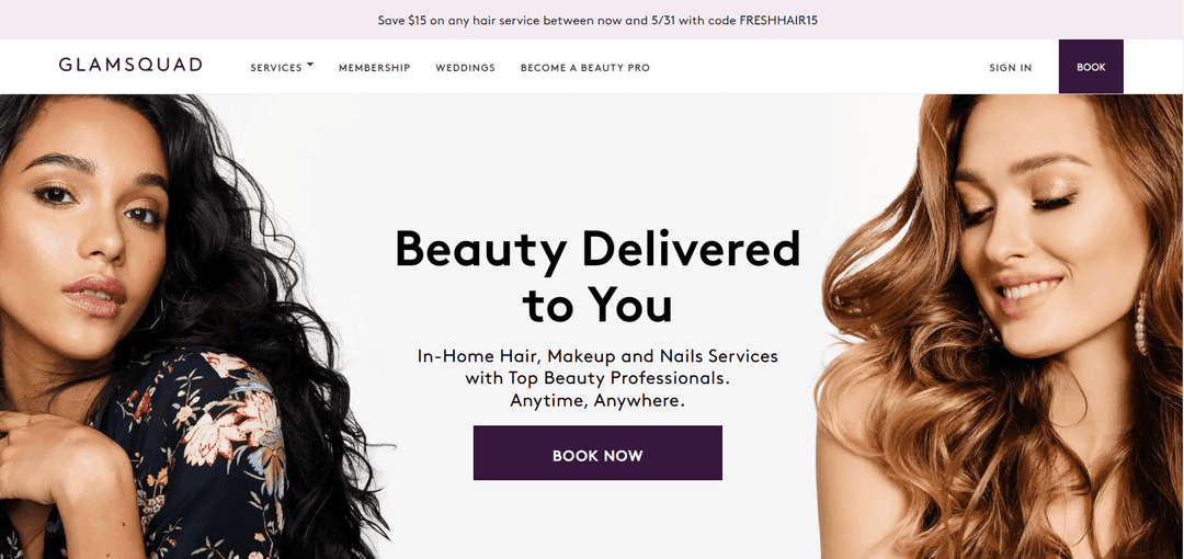 Glamsquad On Demand Beauty Services